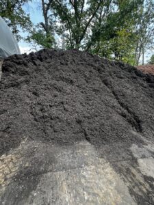 Black shredded mulch