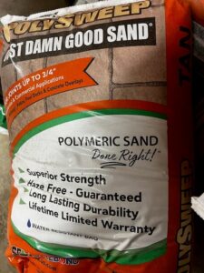 Tan colored poly sand